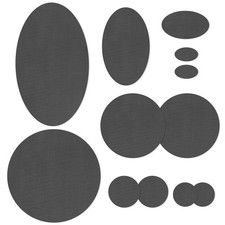 12 PCS Dark Grey Down Jacket Repair Patch Self Adhesive Nylon Fabric Tape Tent