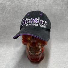 Hoosier Racing Tire Hat Vintage Black Purple Embroidered Adjustable Strap Cap Hoosier Racing Tire Hat Vintage Black Purple Embroidered Adjustable Strap Cap