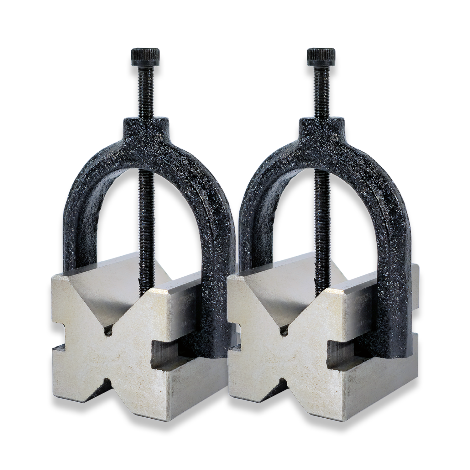 VEE BLOCK AND CLAMP SET 50MM X 40MM X 50MM MATCHED PAIR V BLOCK RDGTOOLS