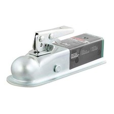  25153 Straight Tongue Trailer Coupler for 2-Inch Channel, 2-In Hitch Ball, 