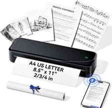 Portable Printer M833  Portable Inkless Wireless Printer Supports 8.5x11