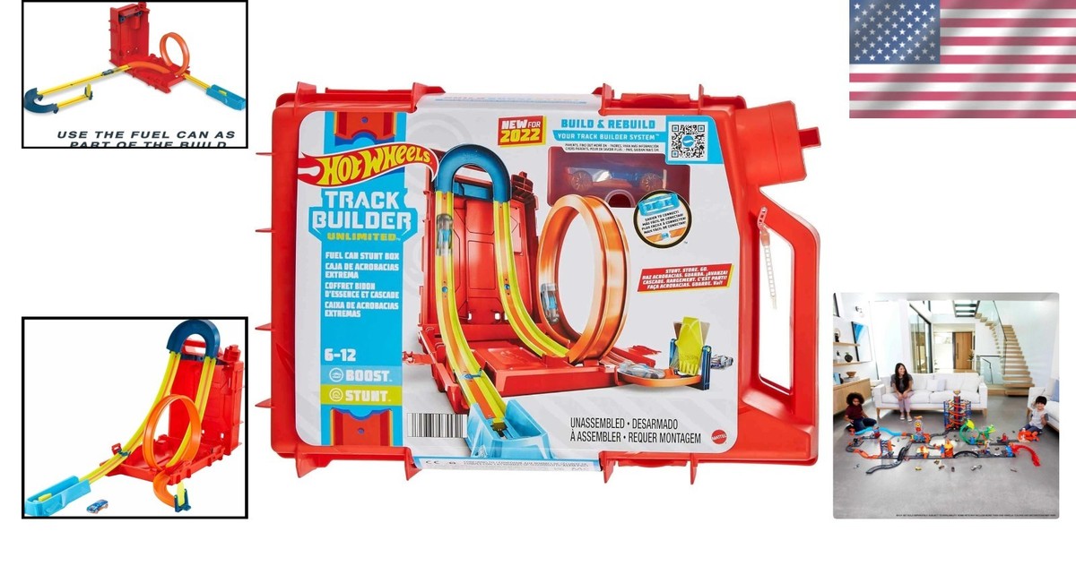 Hot Wheels Fuel Can Stunt Box Track Builder Set= | eBay