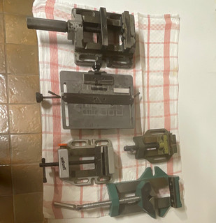 wolfcraft 5x Maschinenschraubstock Konvolut Schraubstock silber/schwarz