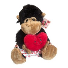 NWT 2012 Russ Berrie Animated Plush Gorilla Heart Sings Rare Valentines Sweet