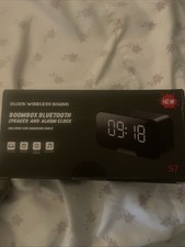 Pink Bluetooth Speaker/Alarm Clock W/ Charger New In Box