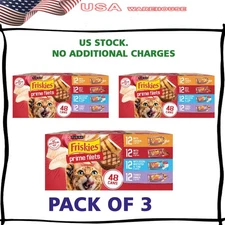 Purina Friskies Prime Filets Adult Cat Wet Food - Variety Pack, 5.5 Oz, 48 Count