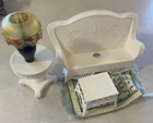 Vintage Barbie Wicker White Furniture Set Cottage And Wooden Wicker Patio Set