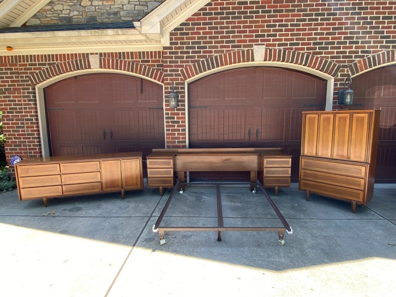 Vintage Mid-Century Modern furniture bedroom set used