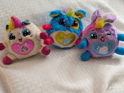 3x  Rainbocorns Unicorns Purple, White, Blue ZURU 4'' Plush Toys Stuffed Animals