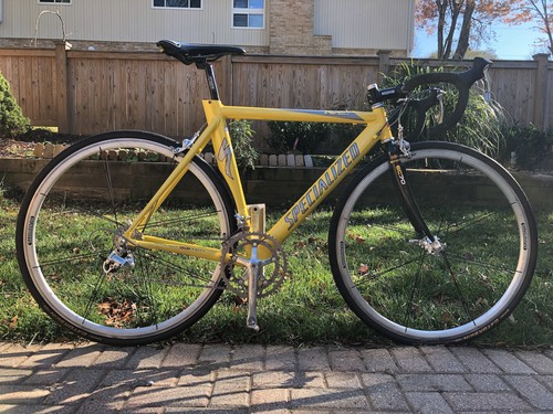 SPECIALIZED SWORKS M4 ROAD BIKE in YELLOW – (1999) SHIMANO DURA-ACE 9 speed SPECIALIZED SWORKS M4 ROAD BIKE in YELLOW – (1999) SHIMANO DURA-ACE 9 speed