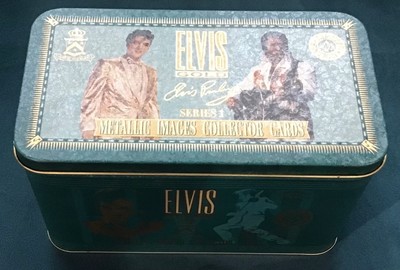 Retro Elvis Presley King Gold Metallic Images Series 1 Collector Cards in Box