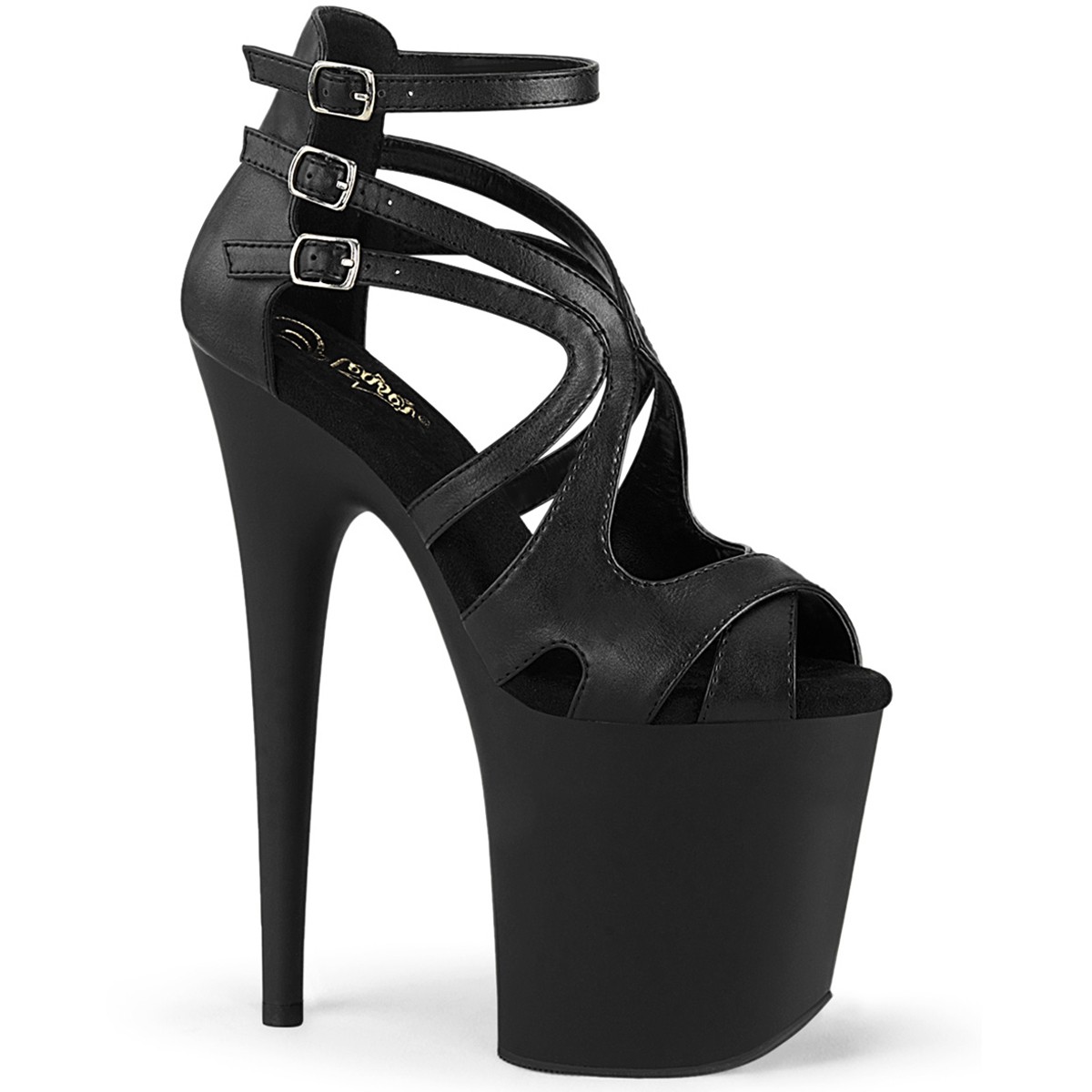 Pleaser 8" Heel Strappy Close Back Ankle Strap Sandals Women Shoes Flamingo&sol;877