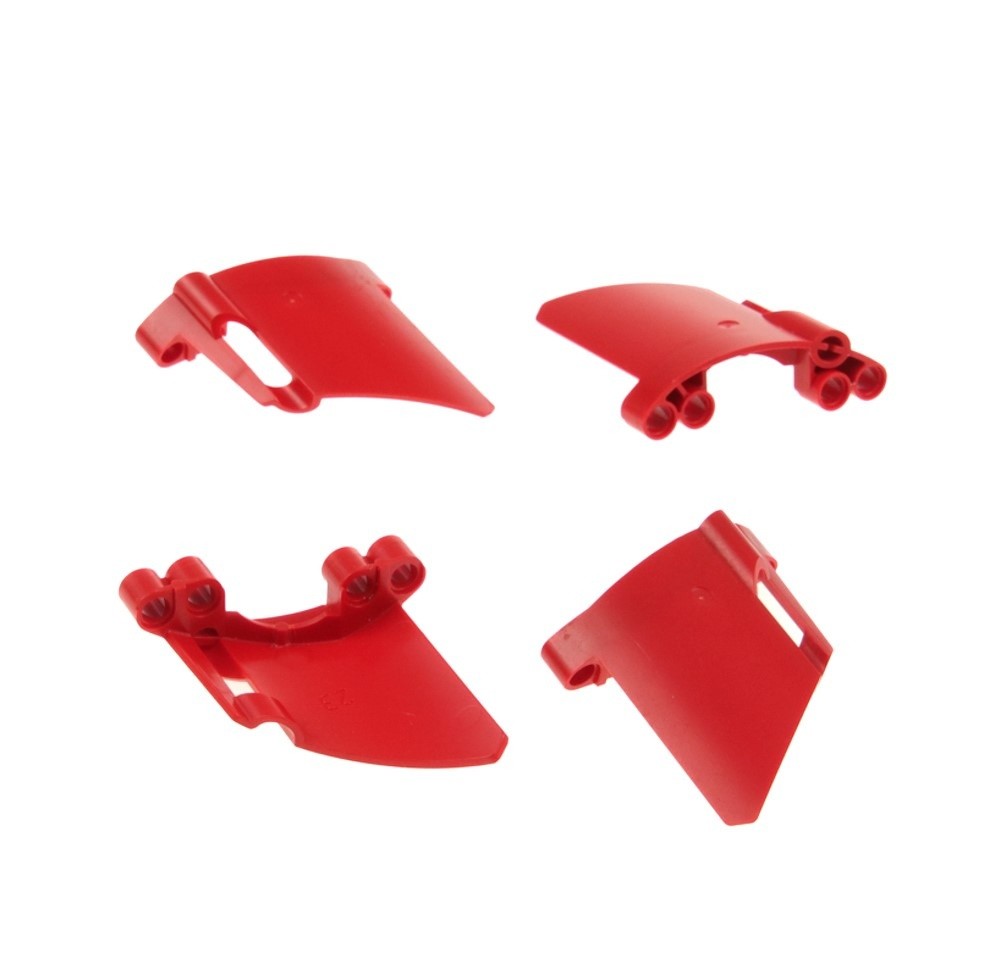 4X Lego Technic Panel Cover 22/23 Red Large Side A/B Short 44353 44352