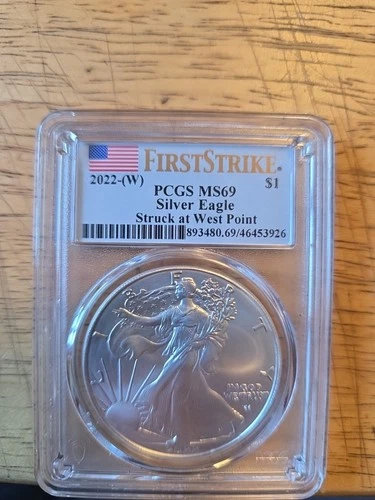2022 (W) $1 1-oz American Silver Eagle PCGS MS69 West Point Label