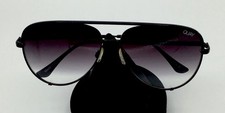 Quay High Key Oversized Aviator Sunglasses-Lenses Black Fade To Clear