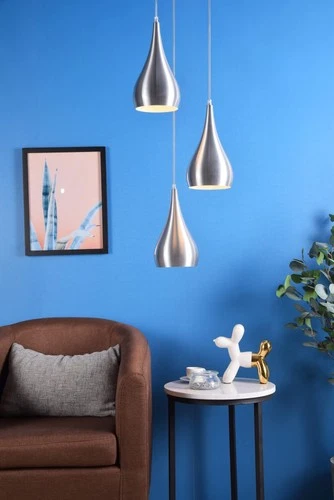 Living District Nora 3 Light Transitional Aluminum Pendant in Black - Picture 8 of 9