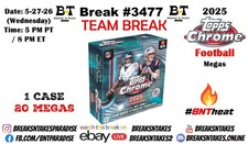 PHILADELPHIA EAGLES 2025 Topps Chrome Football Mega CASE 20 BOX Break #3477