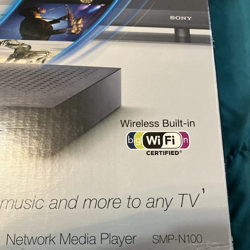 Sony SMP-N100 Network Media Player Wi-Fi With Remote and cables OPEN BOX - Image 2 of 4
