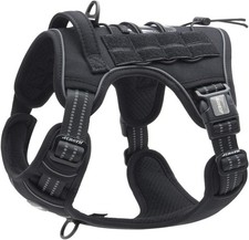 Auroth Tactical Harness for Large Dogs No Pull Adjustable Pet Harness Reflective