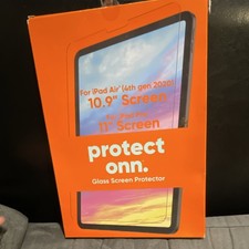 onn. Glass Screen Protector for iPad Air 4th Gen 10.9"/Pro 11" Bubble-Free
