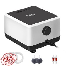 hygger Quiet Aquarium Air Pump 2 Outlet Fish Tank Oxygen Aerator 10W
