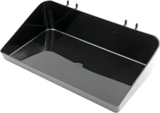 Black Plastic Tray for Slatwall - 6½”L x 12”W x 3”D - Set of 2