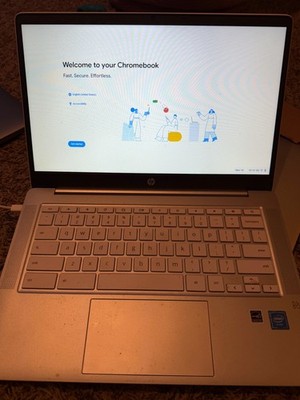 HP Chromebook 14a-na0021nr 14  Intel 4GB Chrome OS   Factory Reset   No Charger