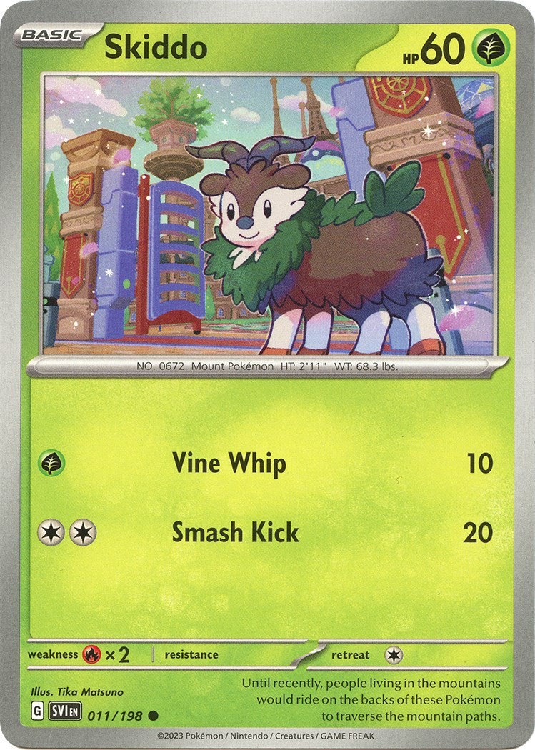 Skiddo 011/198 Scarlet & Violet Base Set Near Mint EN Pokemon