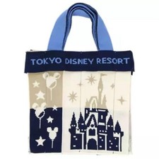 Tokyo Disney Mickey & Castle Tote Bag, Navy/Beige,