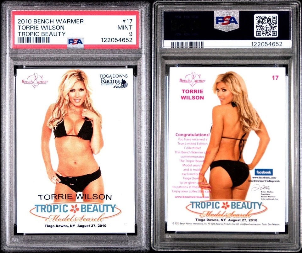 2010 Bench Warmer Tropic Beauty #17 Torrie Wilson PSA 9 MINT POP 1 NONE HIGHER - Image 3 of 3