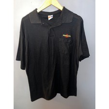 Vintage Swingster Pennzoil Polo Shirt Mens Large Black Made in USA Racing Work