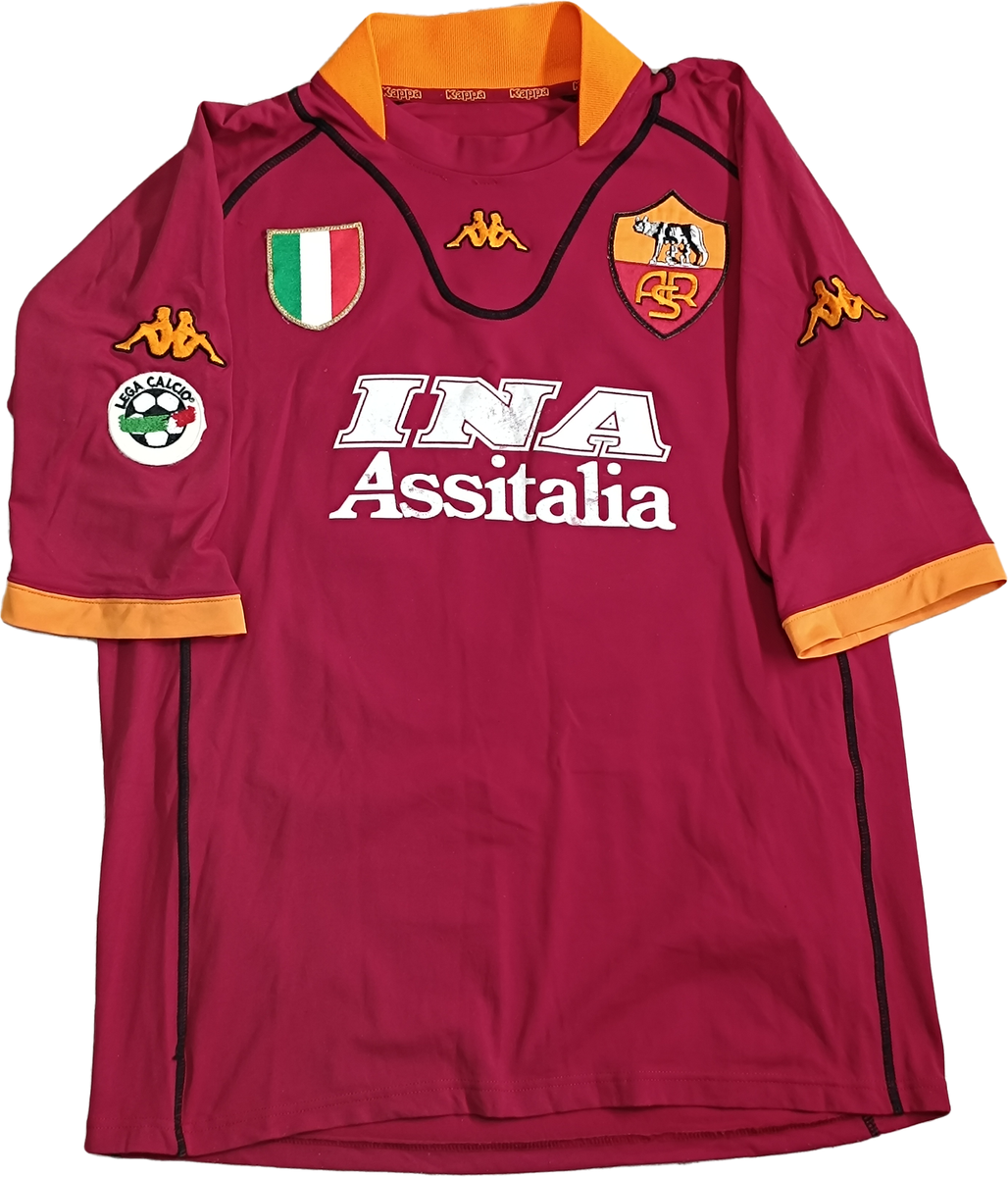 maglia calcio vintage AS Roma TOTTI 2001 2002 Kappa Ina ASSITALIA
