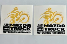 2- Original 1998 Vintage Motocross Nationals Stickers AMA Racing  Mazda Truck