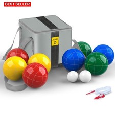 Bocce Ball Set 107mm 920g Regulation Size Durable Polyresin Outdoor Sporting ...