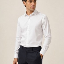 Carolina Herrera Men's White Dress Shirt 100% Cotton size 16