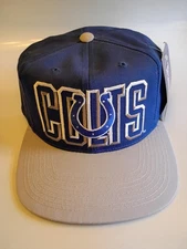 Vintage 90s Indianapolis Colts Blue snapback hat by AJD NWT
