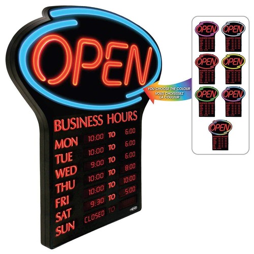 Newon LED Open Sign W Programmable Business Hours Flashing Effects newon-led-open-sign-w-programmable-business-hours-flashing-effects