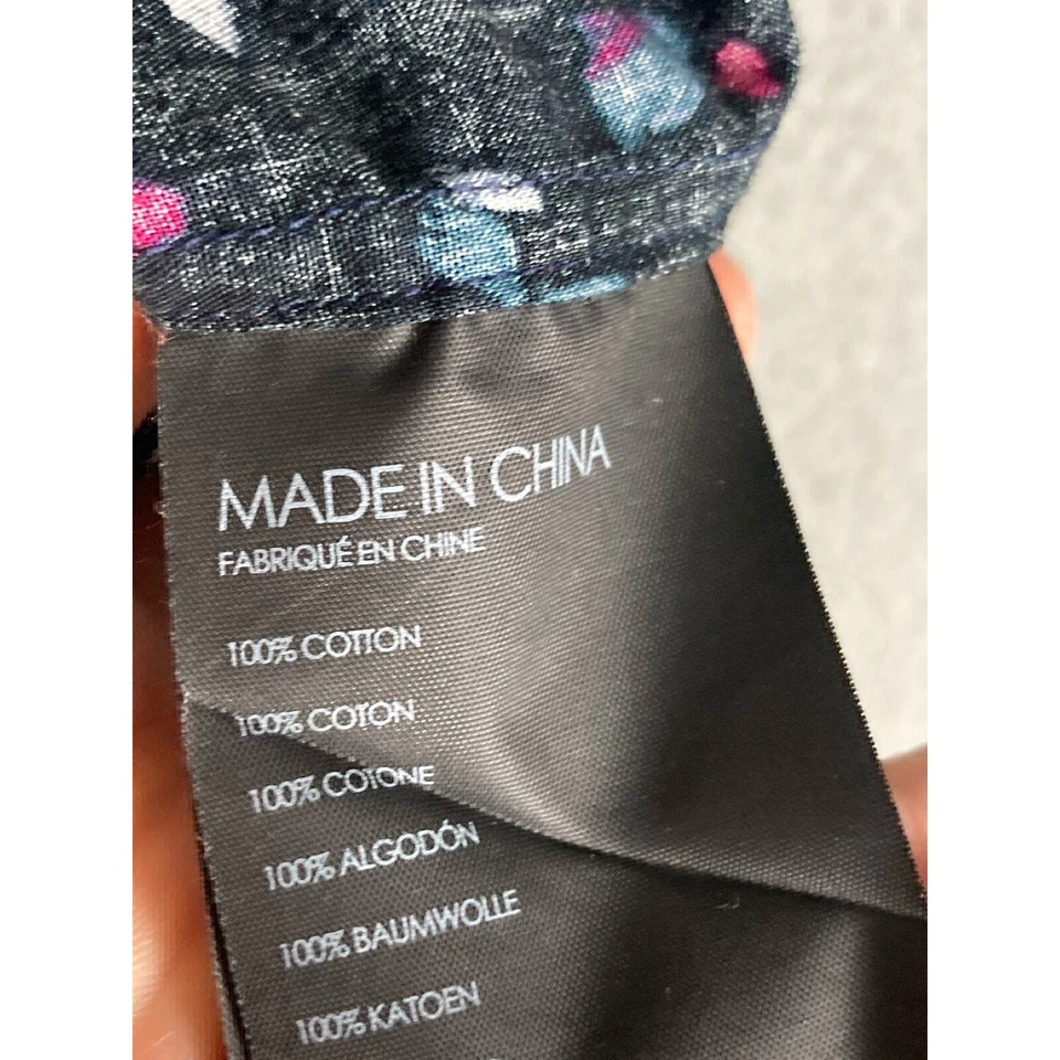 Club Monaco Men's Slim Fit Graphic Print Button-Up Shirt Multicolor M - Image 3 of 4