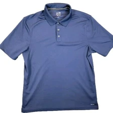 Champion Duo Dry Golf Mens Size L  Navy Blue Short Sleeve Polo Shirt Lightweight