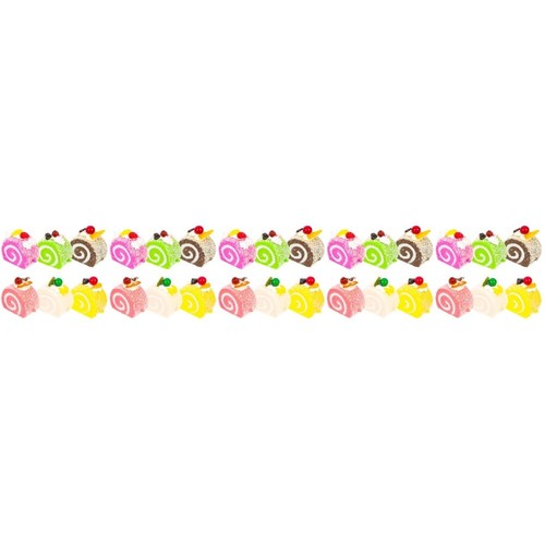 6Pcs Showcase Lovely Decorative Cake Models Swiss Roll Decors Home - 第 1/12 張圖片