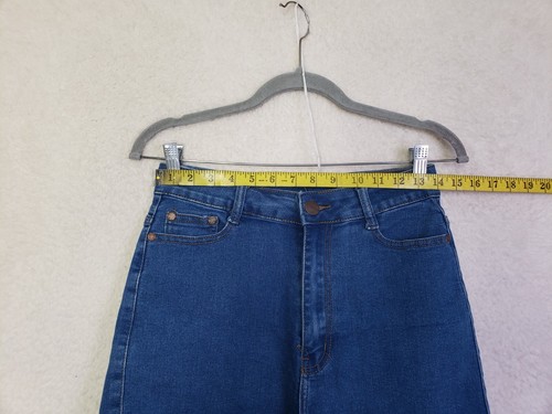 Bob Jeans Girls Short 13/14 Blue Cotton Blend High Rise Cuff Hem Regular Fit - Picture 7 of 18