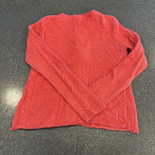 Sundance Sweater Villa Cardigan Wool Alpaca Blend Coral Pink Boho Size Medium - Picture 4 of 4