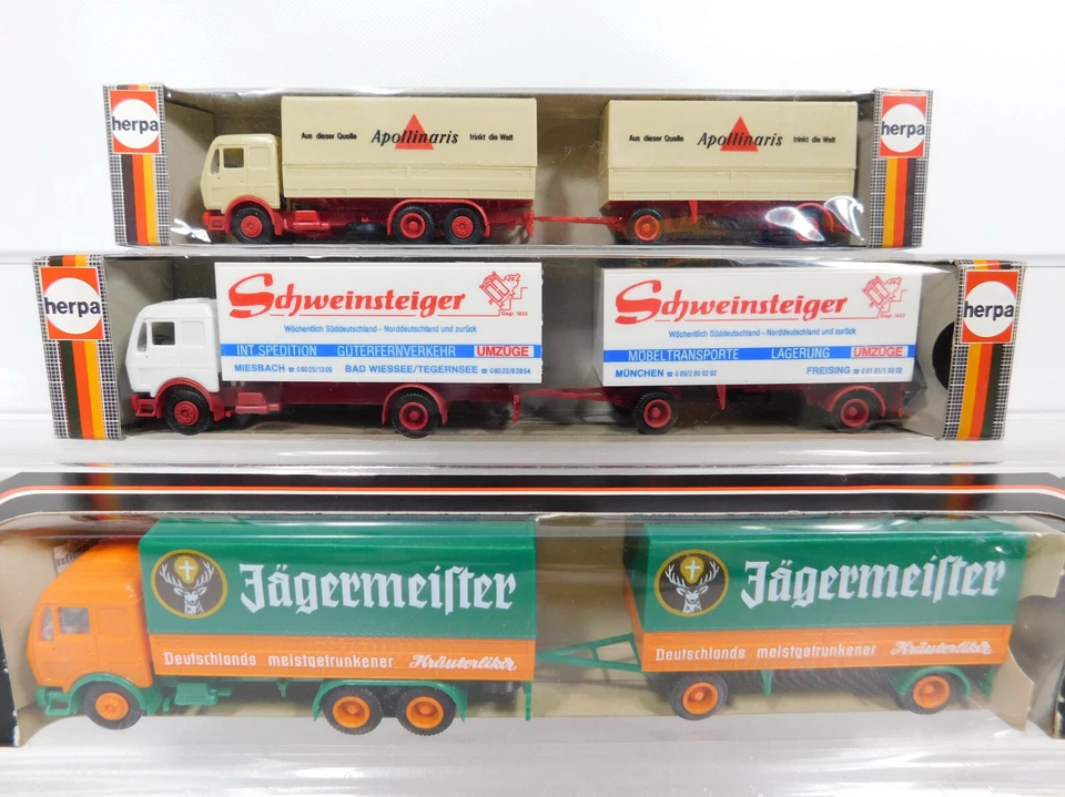 3x Herpa H0 1:87 Véhicule Routier MB : 811292+811327 + Schweinsteiger,Mint + Box - Photo 2/4