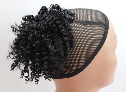 Afro Black Women Synthetic Scrunchies Kinky Curly Hairdo Bun Short Extension,5" - Picture 3 of 44