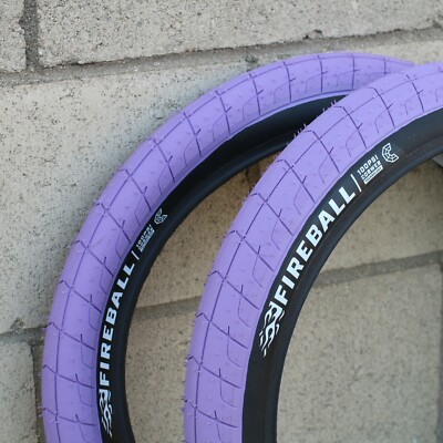 PAIR OF ECLAT BMX BIKE FIREBALL BICYCLE TIRES 20 x 2.40
