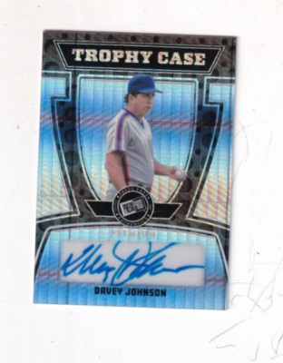 2024 DAVEY JOHNSON LEAF PRESS PASS PREMIUM TROPHY AUTO 14/15  1986 NEW YORK METS