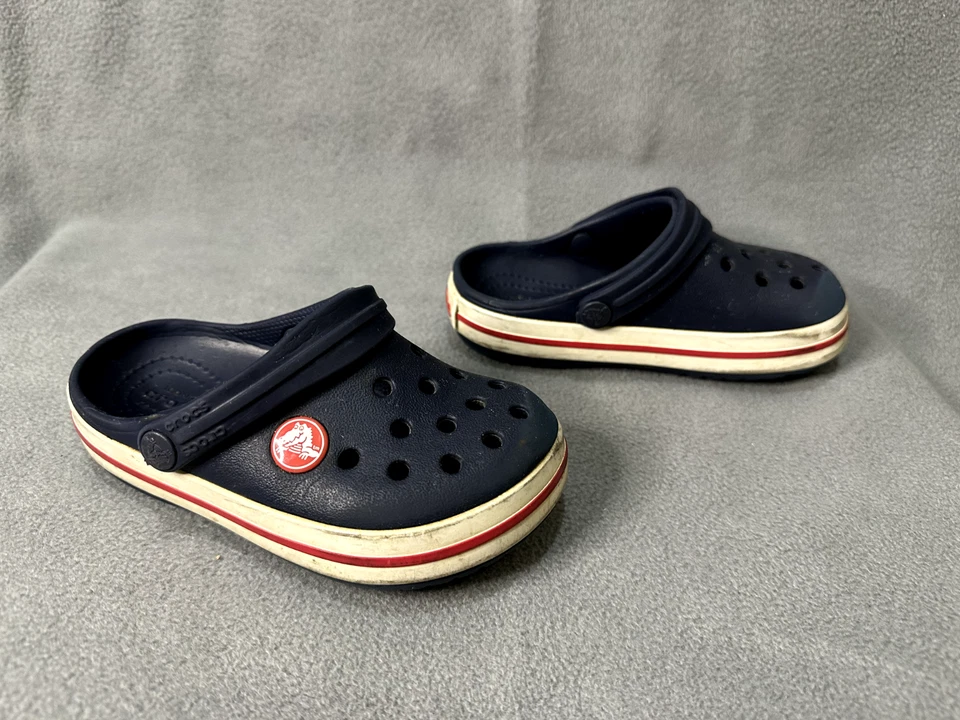CROCS классический детский синий мальчиков sz 8 сабо комфорт резиновый скольжения на туфли шлепанцы - Изображение 2 из 4