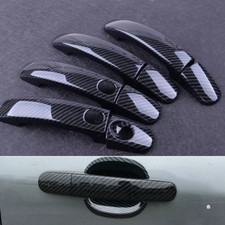 Carbon Fiber Style Door Handle Cover Trim Fit For Ford Focus 2012-2018