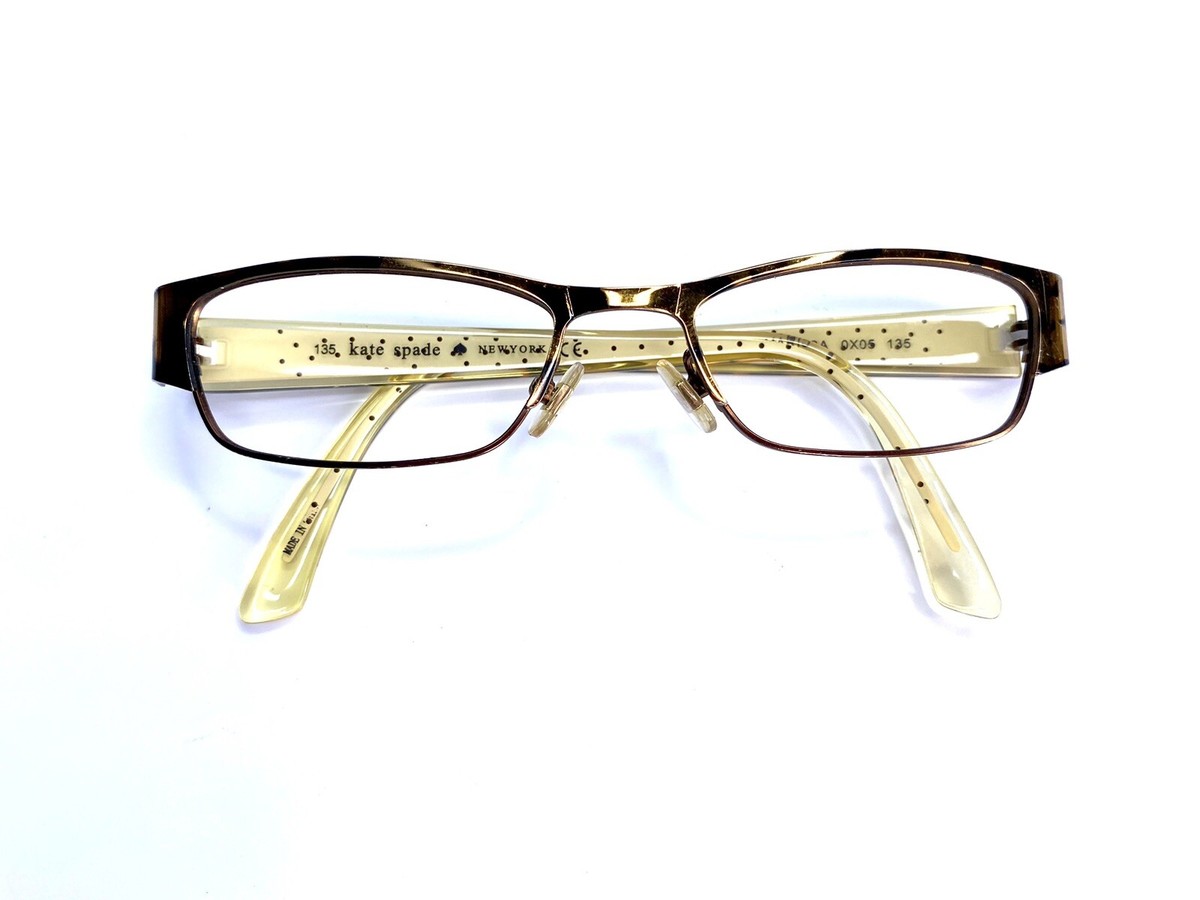 Kate Spade NY Gold Leopard Metal Rectangular Glasses Marissa  display picture 3