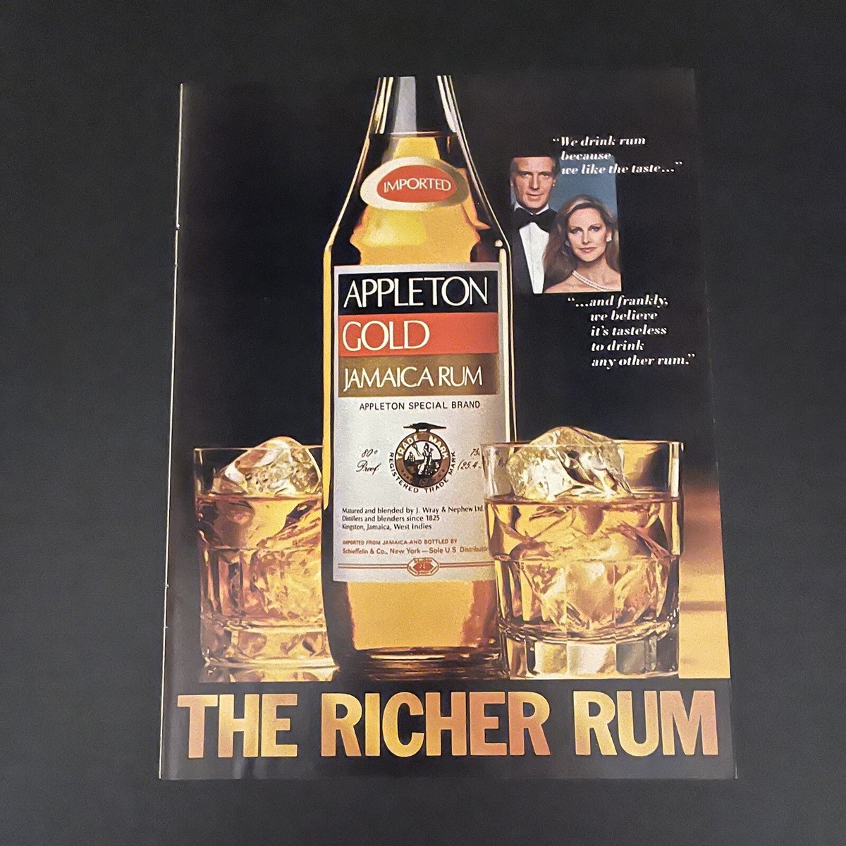 1980 Appleton Gold Jamaica Rum Print Ad Original Vintage The